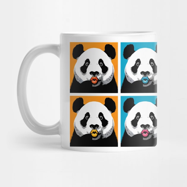 Pop Pursed Lips Panda - Funny Panda Art by PawPopArt